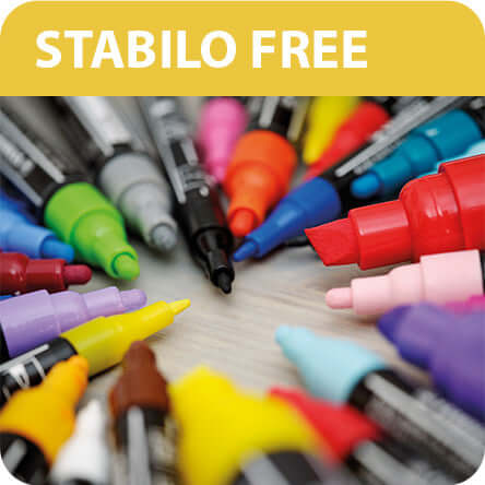 STABILO Free Acrylic Marker - T800 4-10mm Chisel Tip - 10 Colours