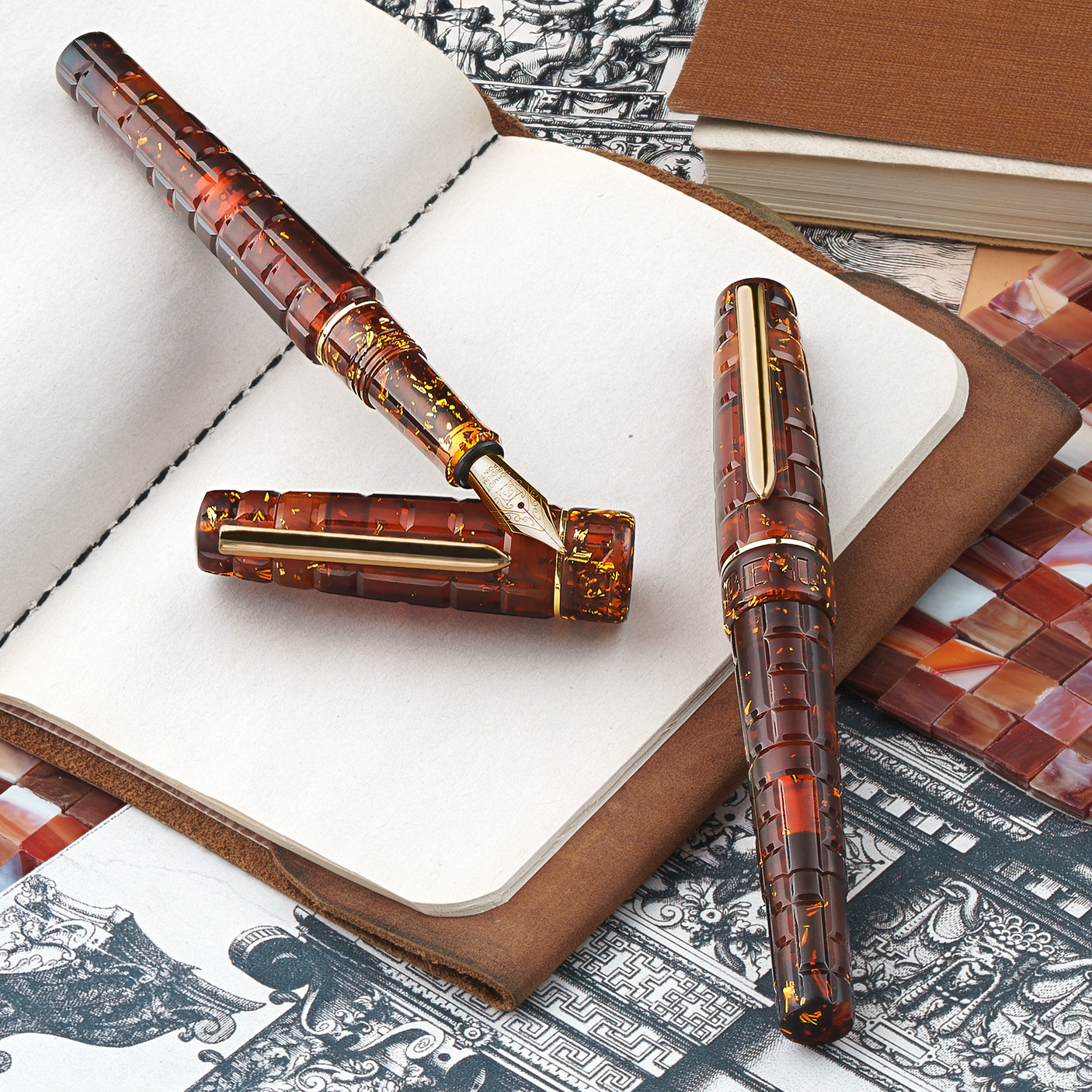 Benu Tessera Fountain Pen Sunstone