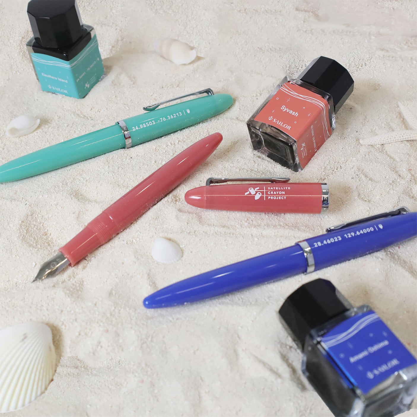 Sailor 1911 Profit Junior Medium Fine Fountain Pen with 10ml Ink Eluthera Island