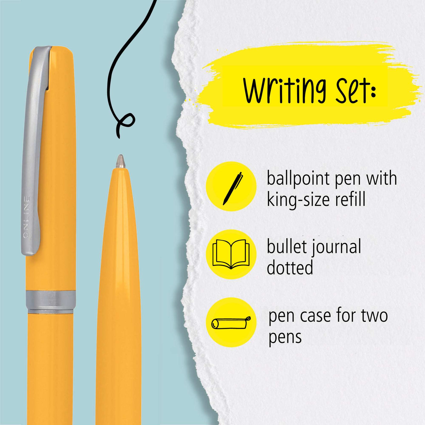 ONLINE Eleganza Notebook Ballpoint and Case Writing Set Yellow