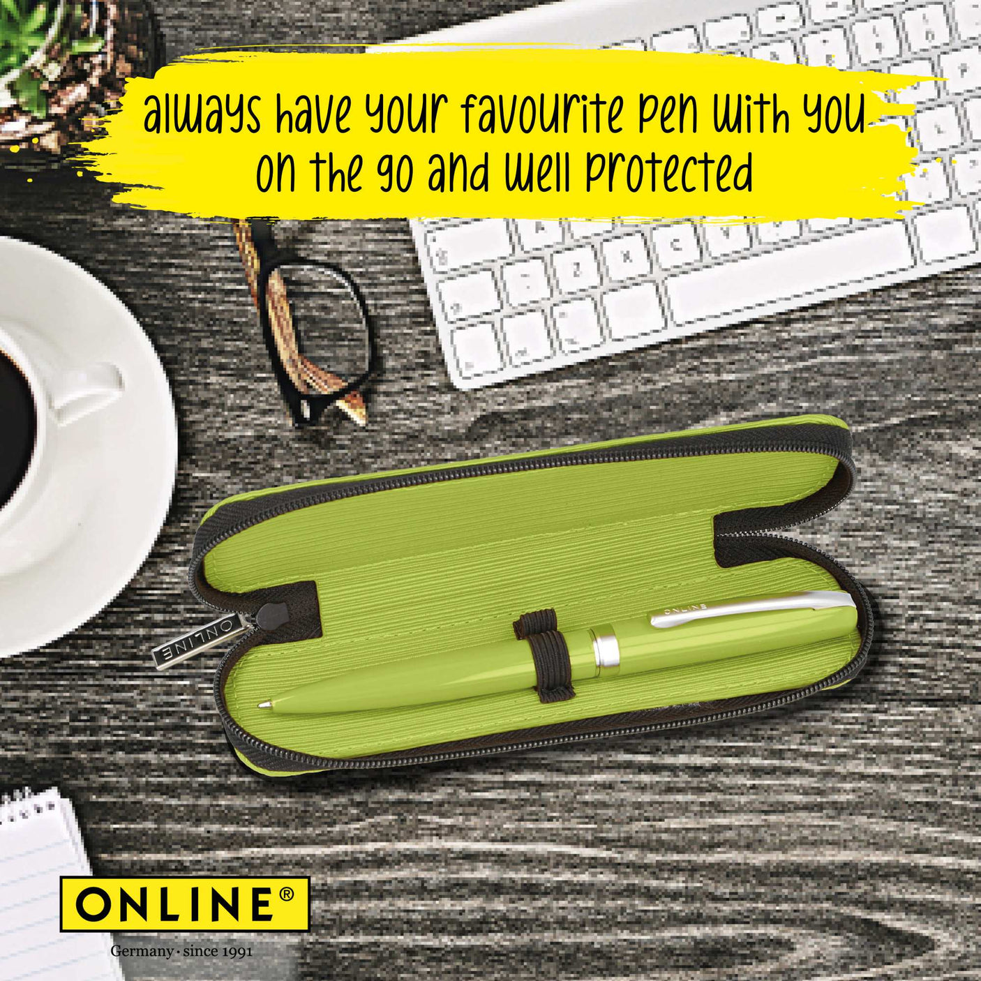 ONLINE Eleganza Notebook Ballpoint and Case Writing Set Green