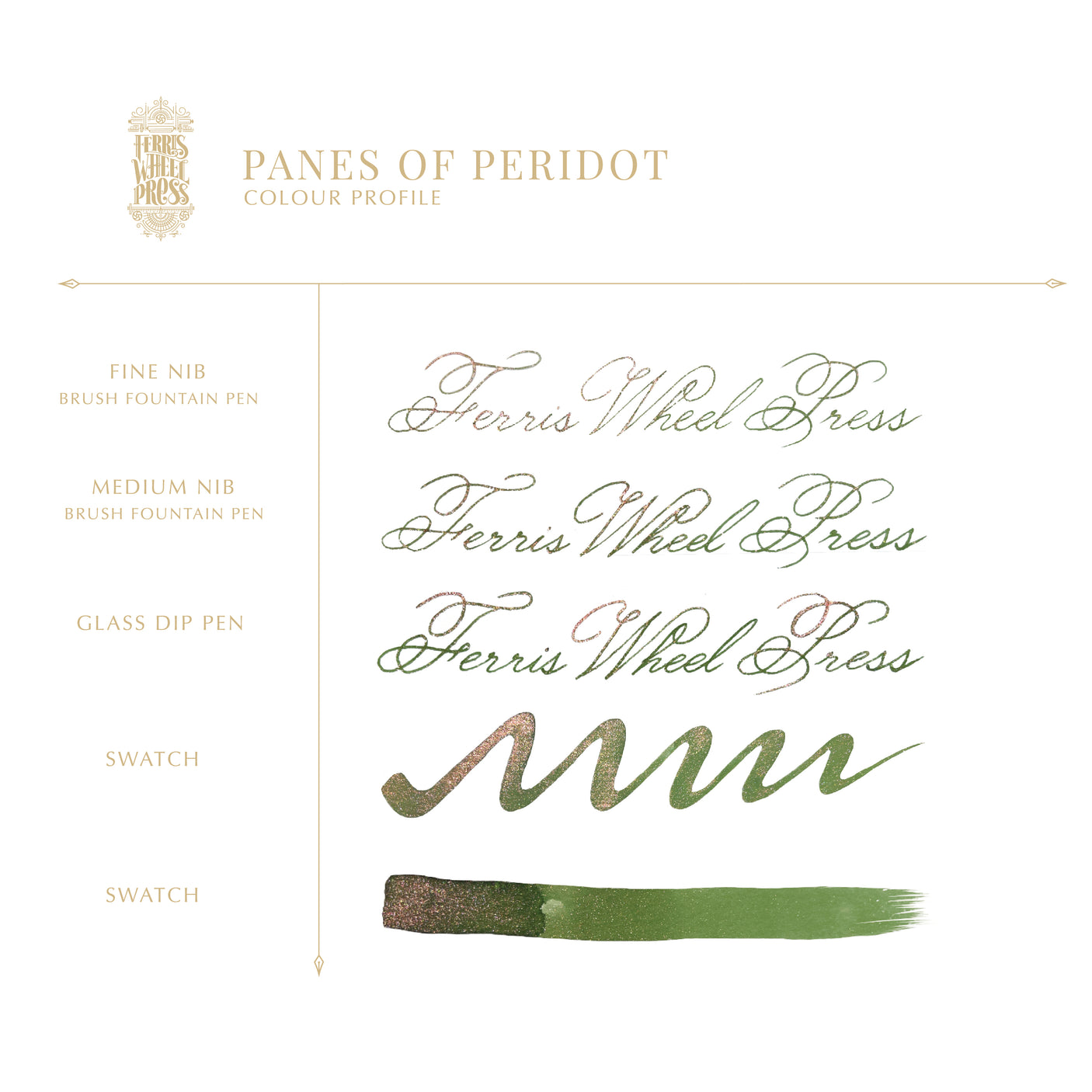 Ferris Wheel Press Ferritales Fountain Pen Ink 20ml Panes of Peridot