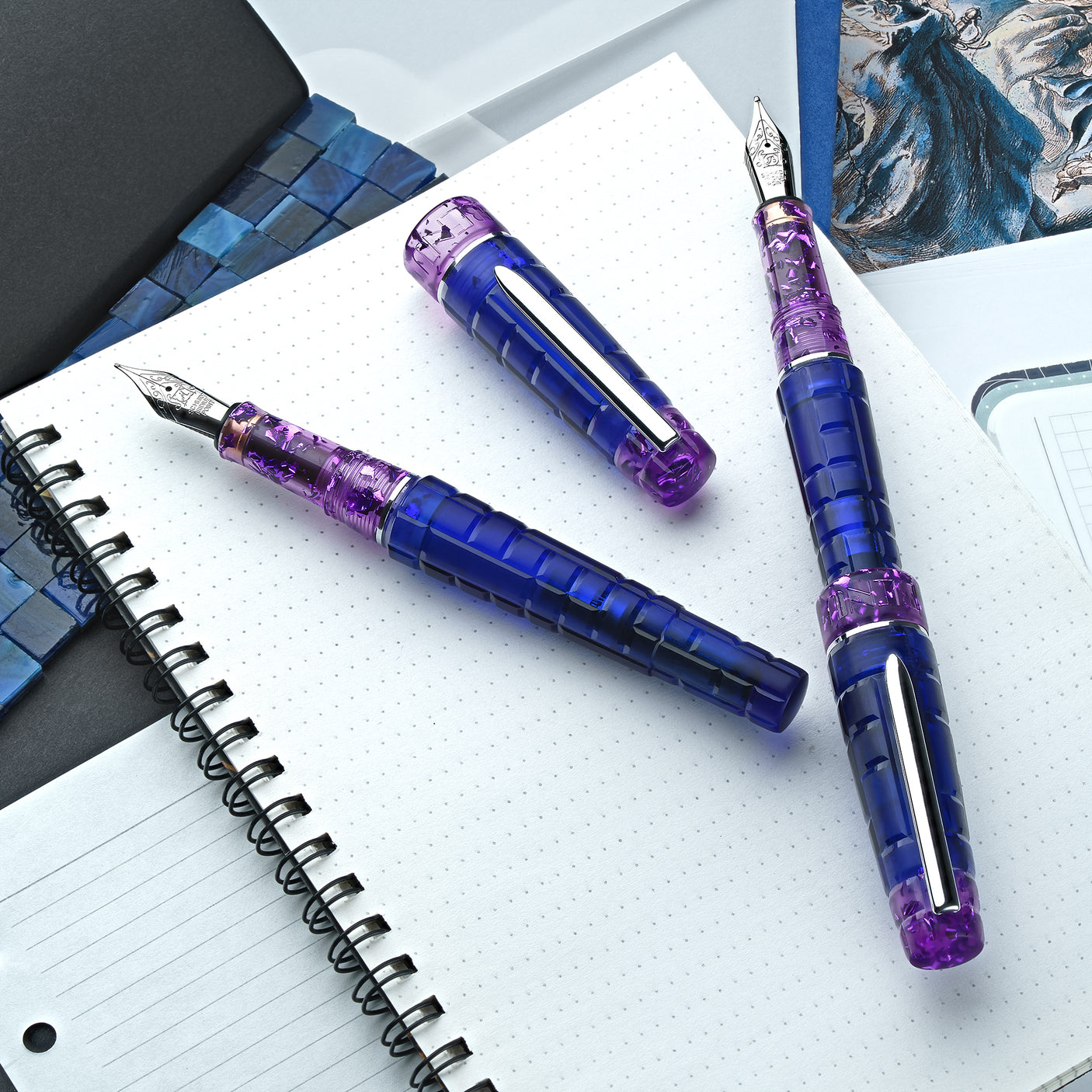 Benu Tessera Fountain Pen Tanzanite