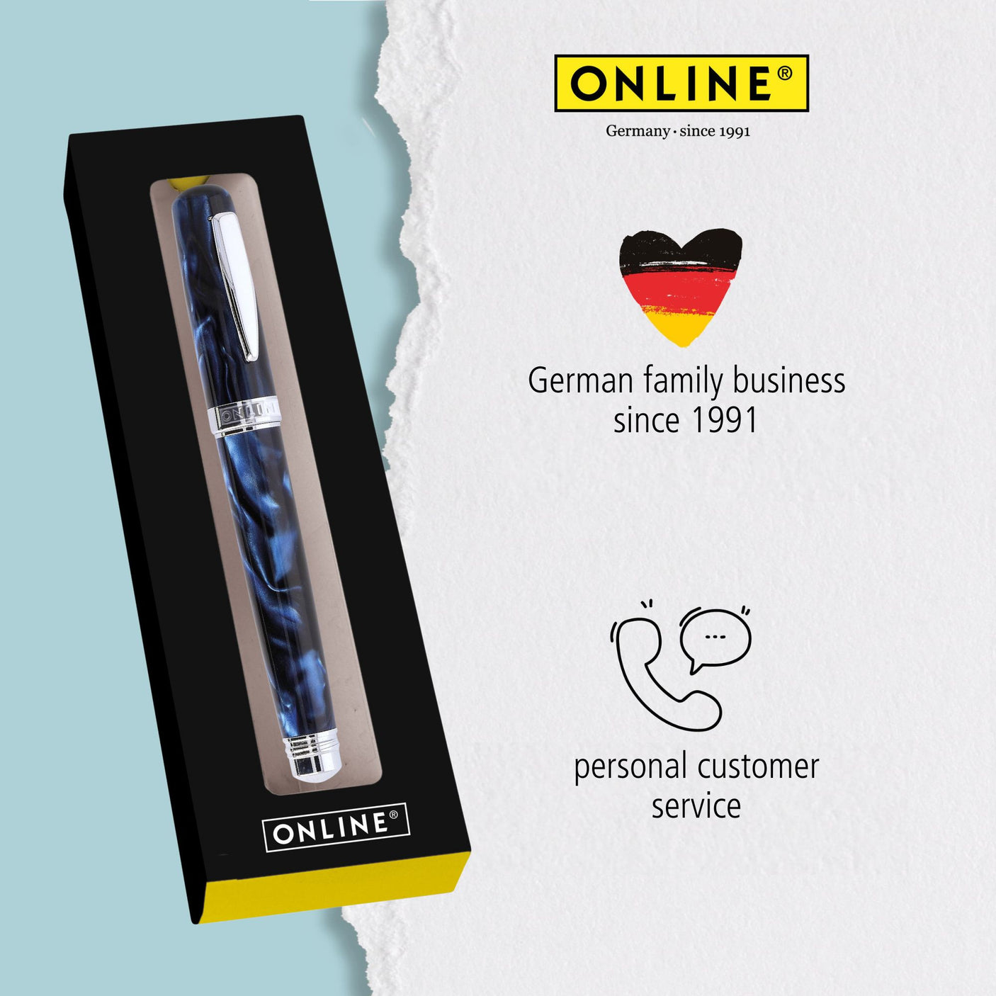 ONLINE Bohemian Art Fountain Pen Blue