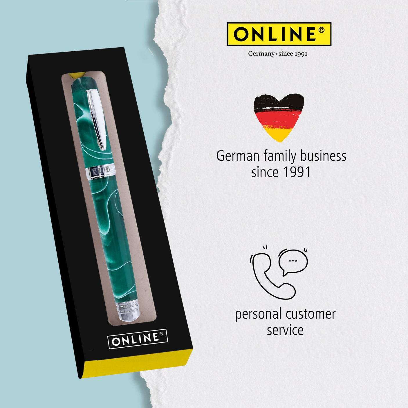 ONLINE Bohemian Art Fountain Pen Green