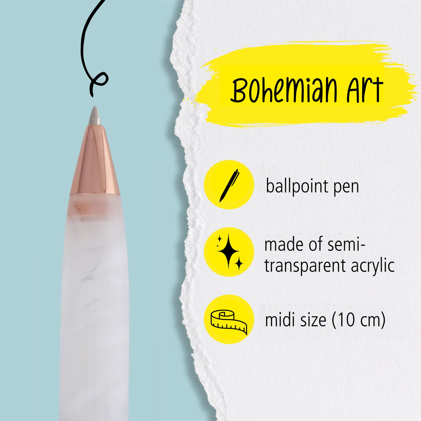 ONLINE Bohemian Art Ballpoint Pen White