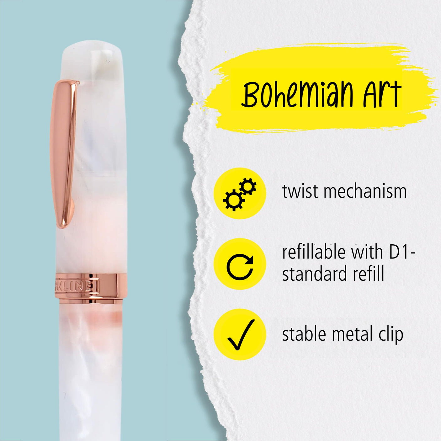 ONLINE Bohemian Art Ballpoint Pen White