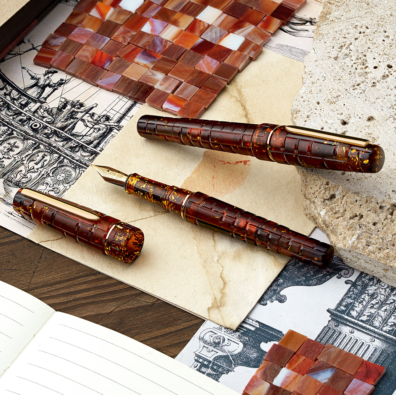 Benu Tessera Fountain Pen Sunstone