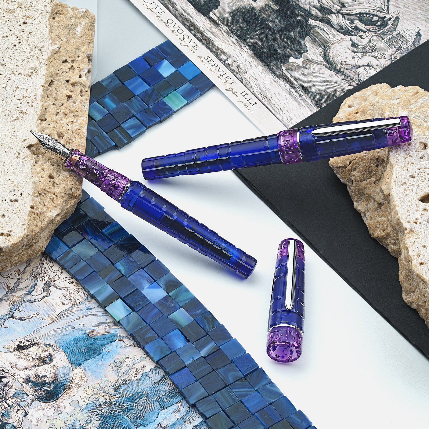 Benu Tessera Fountain Pen Tanzanite