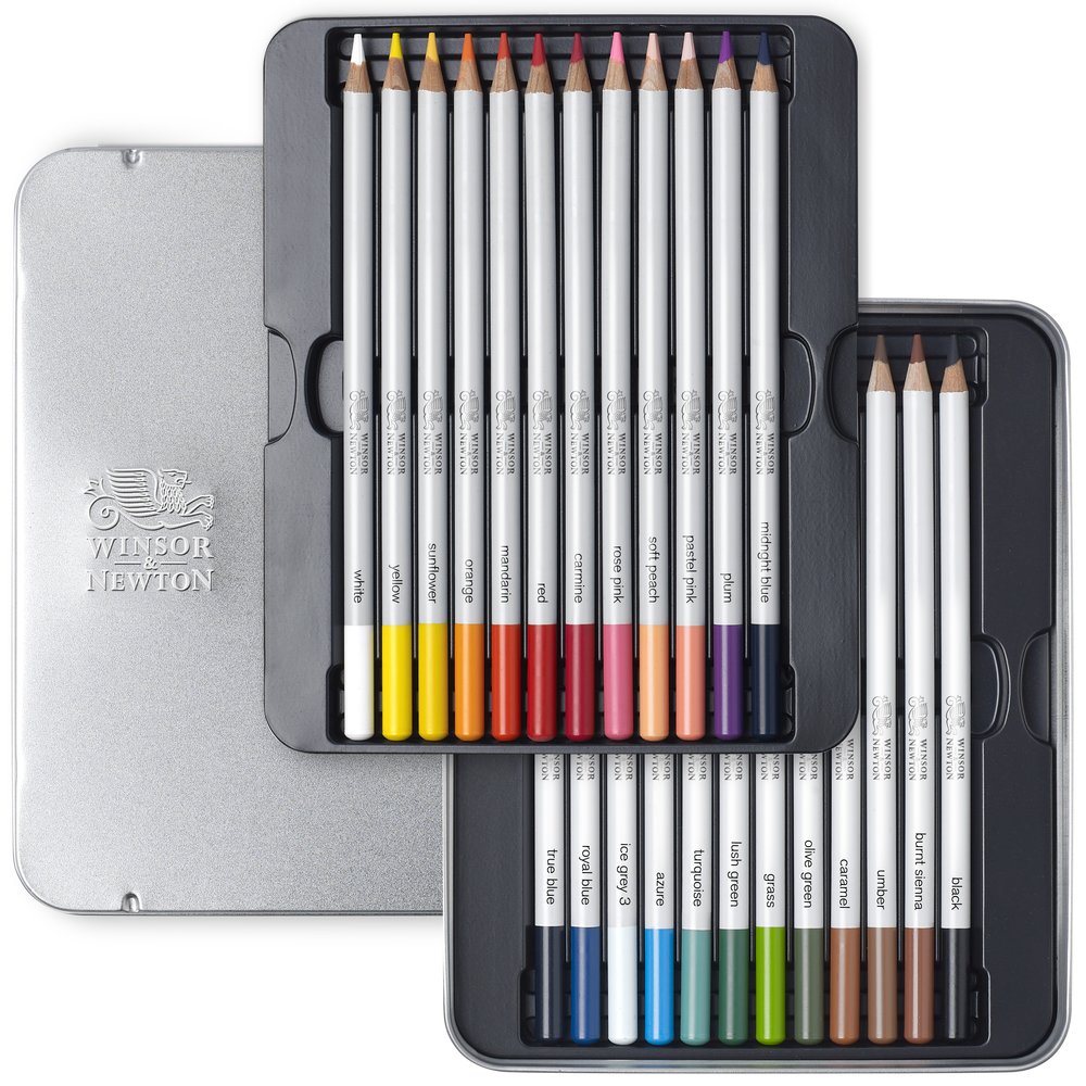 Winsor & Newton Studio Collection Coloured Pencils Assorted Tin of 24