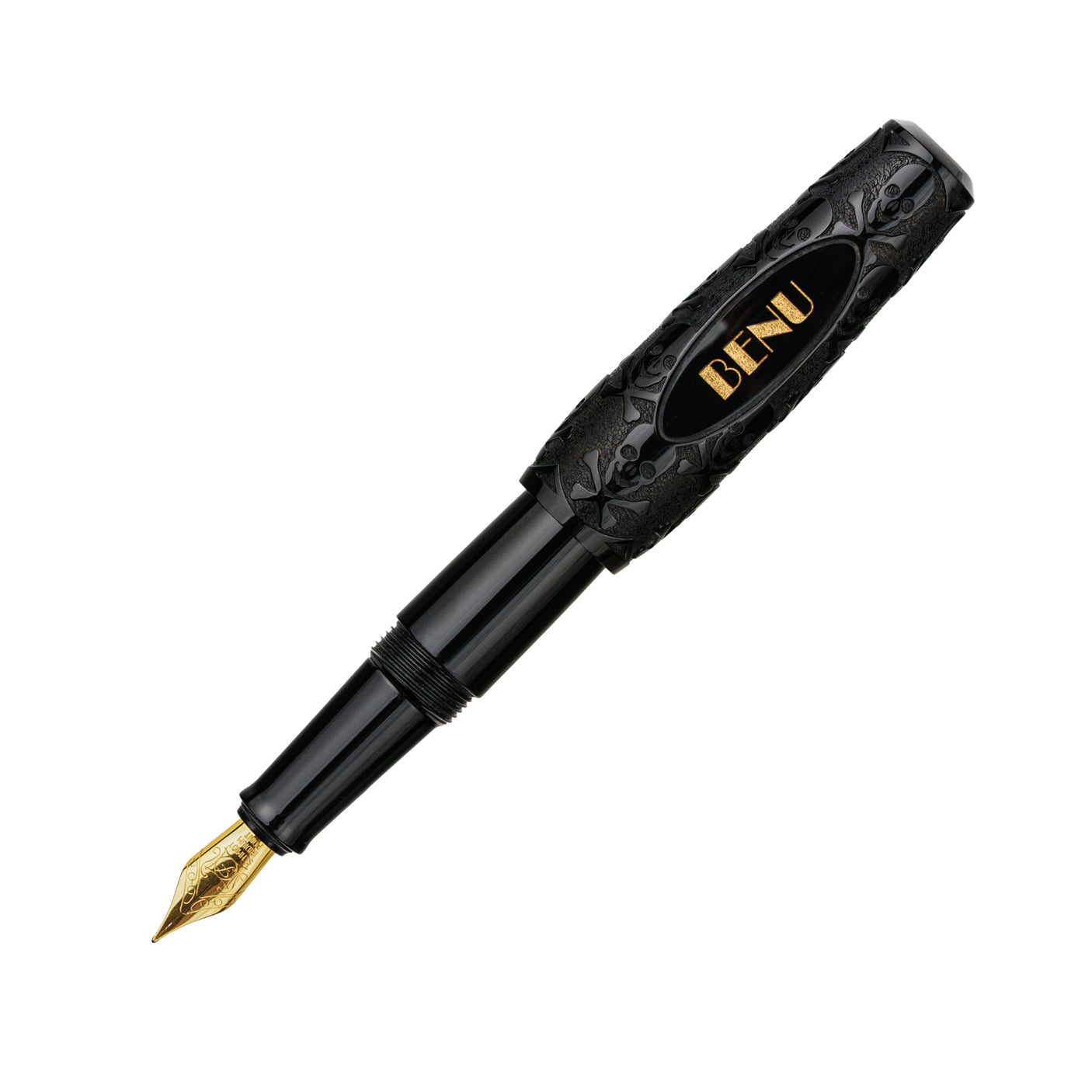 Benu Pixie Pocket Fountain Pen Jolly Roger Deep Black