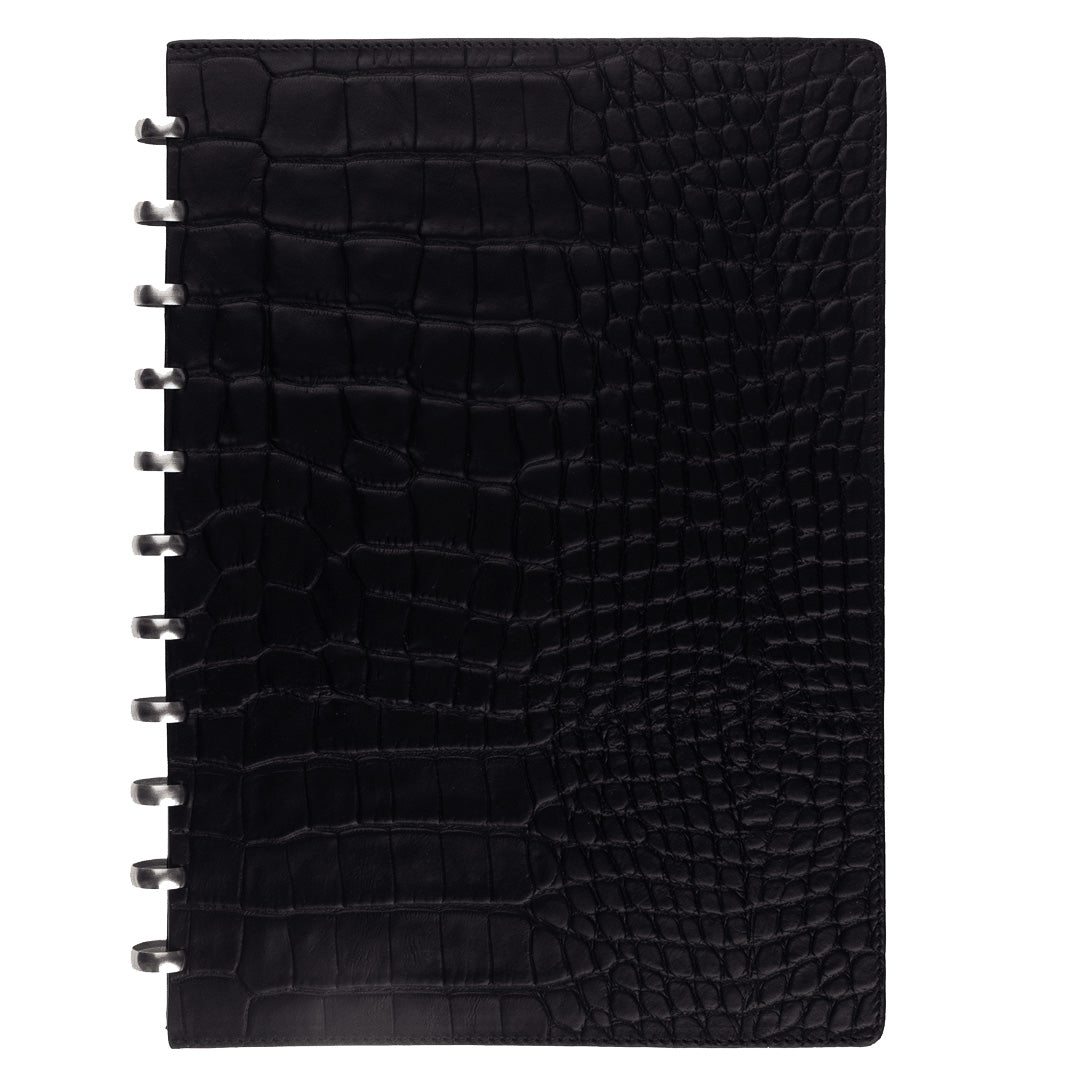 Atoma Pur Croco Black Leather Notebook 210 x 295