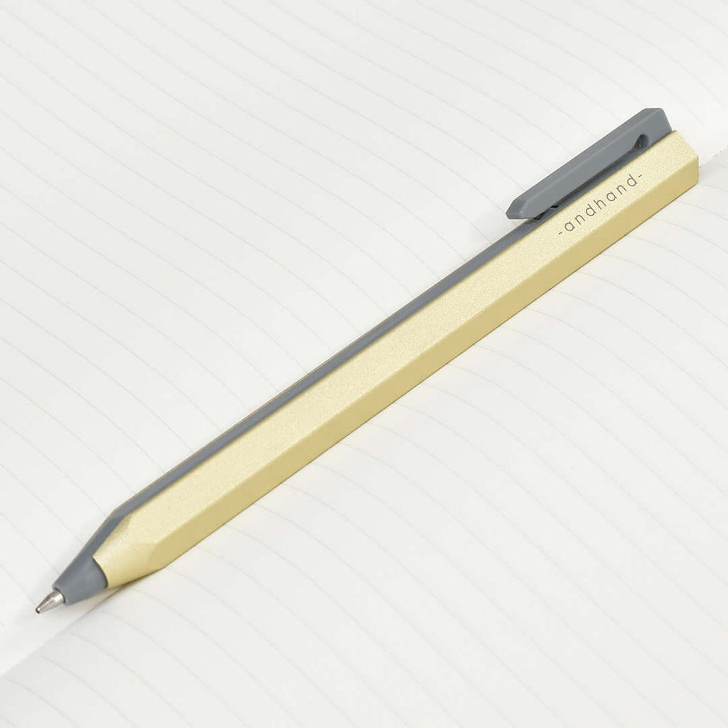 Andhand Core Retractable Ballpoint Pen Gold Lustre by Andhand at Cult Pens