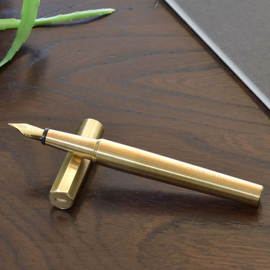 Andhand Method Fountain Pen Medium Nib Brass by Andhand at Cult Pens