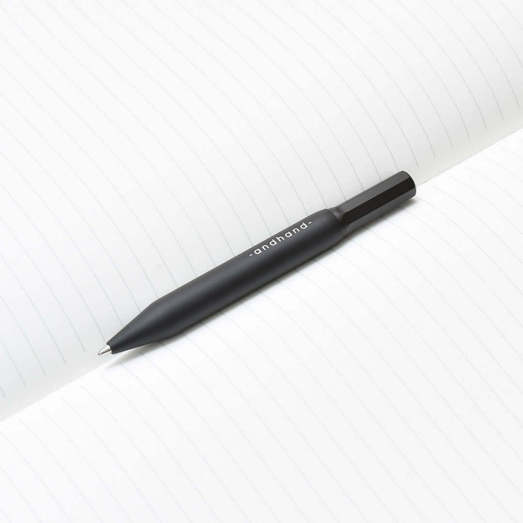 Andhand Method Mini Retractable Ballpoint Pen Black by Andhand at Cult Pens