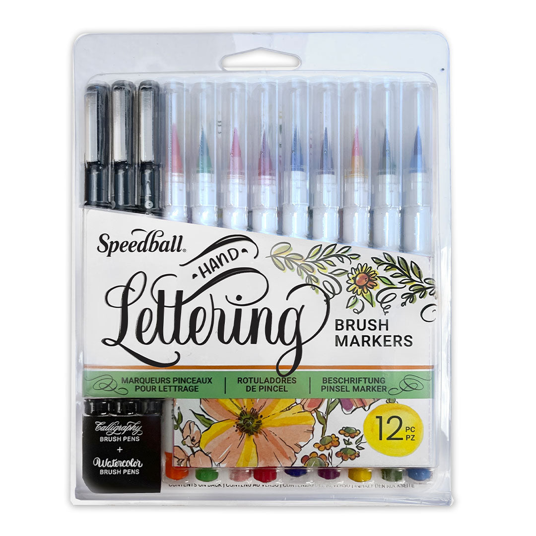 Speedball Hand-Lettering Brush Marker Set