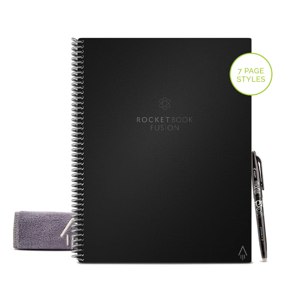 Rocketbook Fusion Smart Notebook A4 Black by Rocketbook at Cult Pens