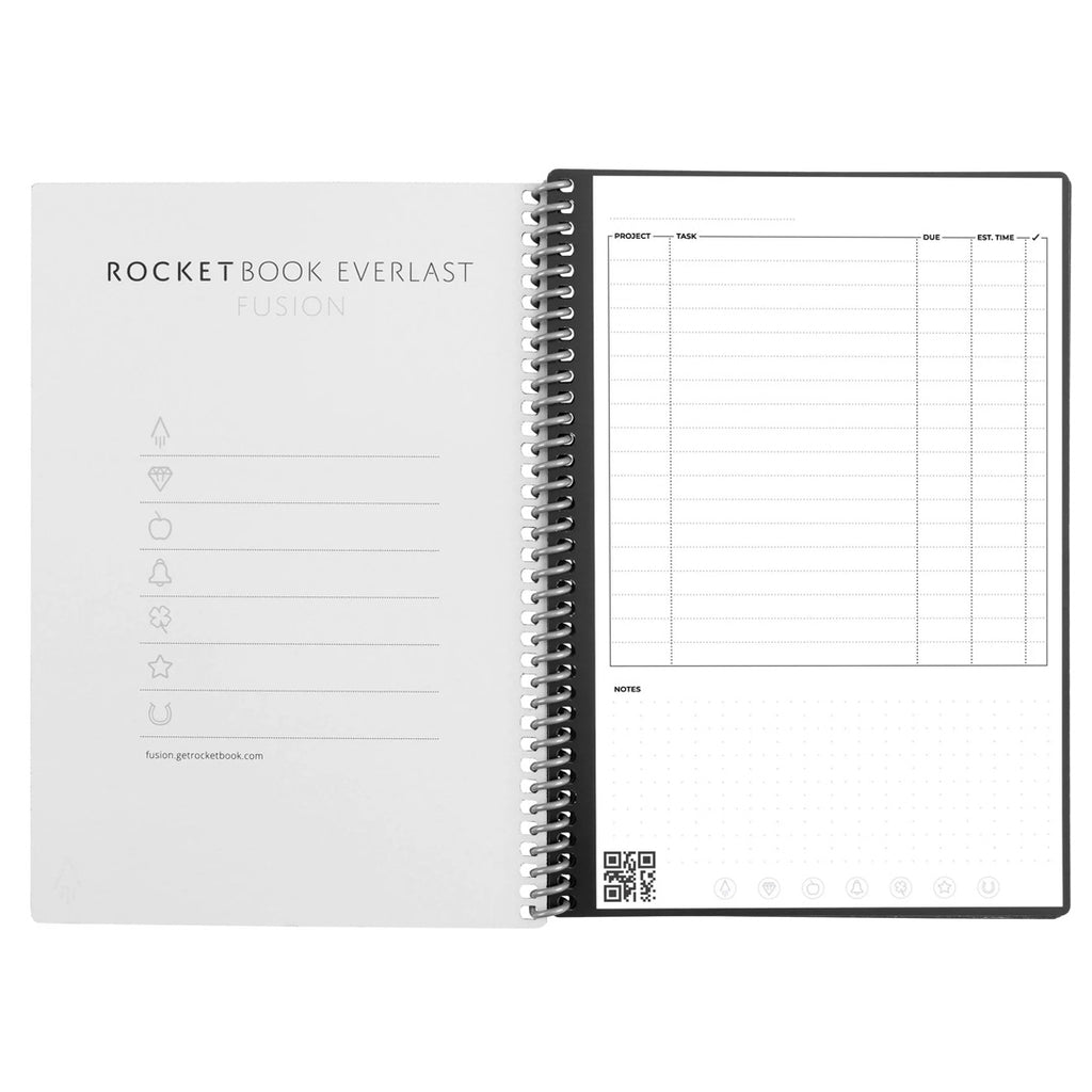 Rocketbook Fusion Smart Notebook A4 Black by Rocketbook at Cult Pens