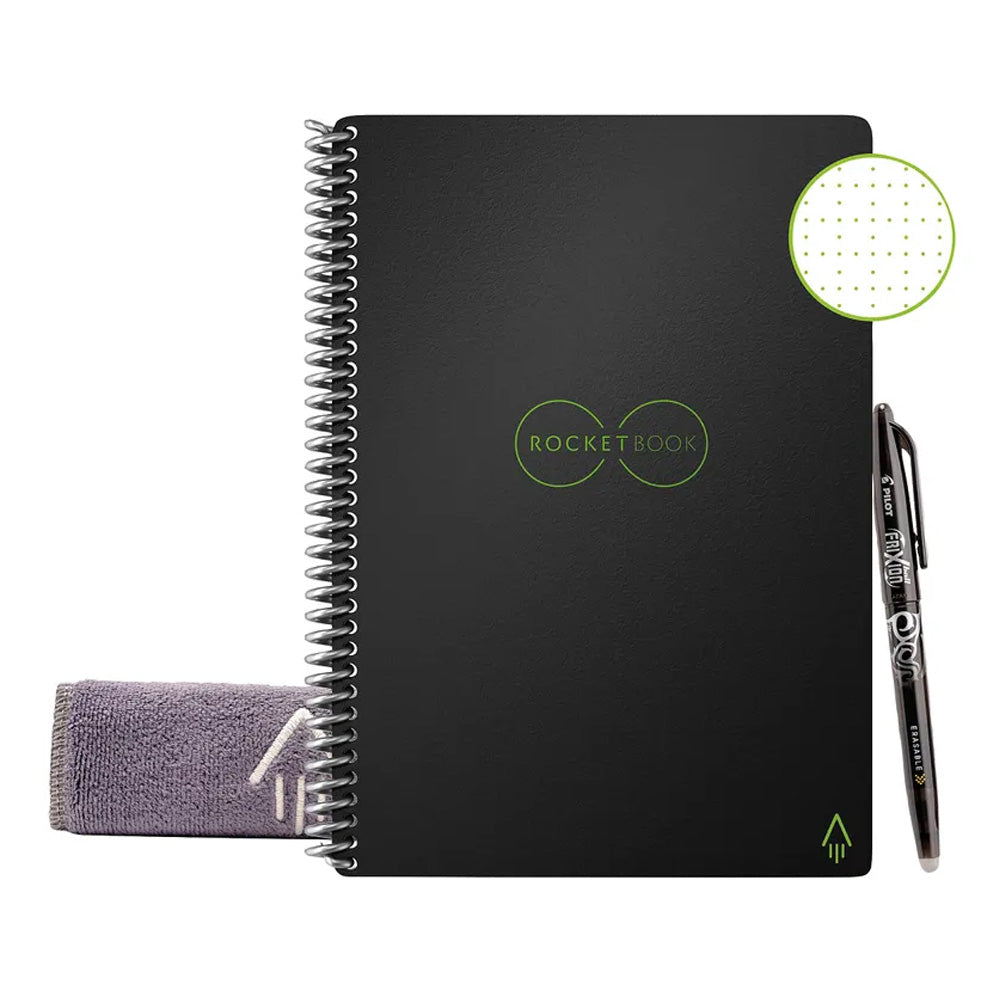 Rocketbook Core Smart Notebook A4 Black by Rocketbook at Cult Pens