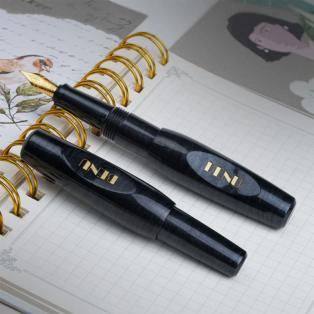 Benu Pixie Pocket Fountain Pen Smoky Black