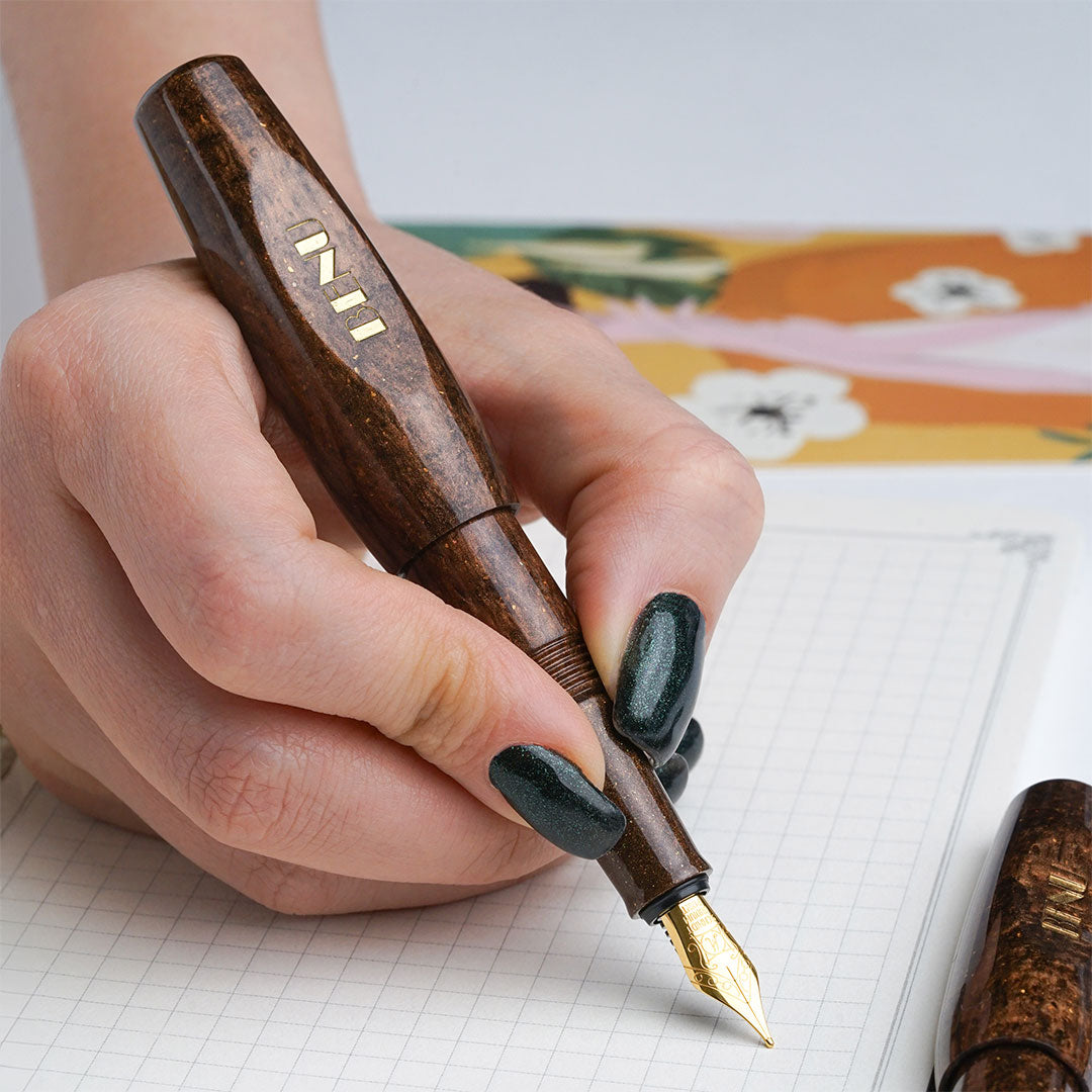 Benu Pixie Pocket Fountain Pen Coffee Brown