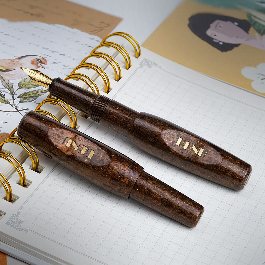 Benu Pixie Pocket Fountain Pen Coffee Brown