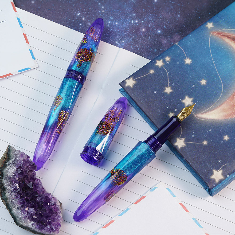 Benu Briolette Fountain Pen Amethyst Tide