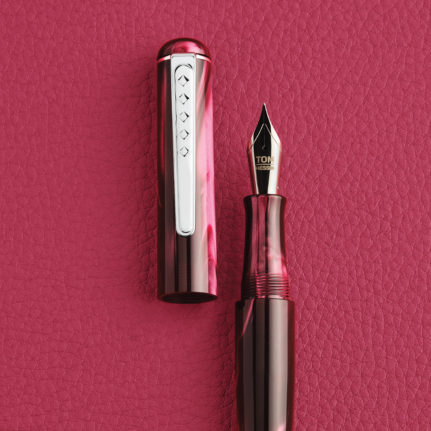 Tom Hessin Charles Collection Fountain Pen Castle Claret