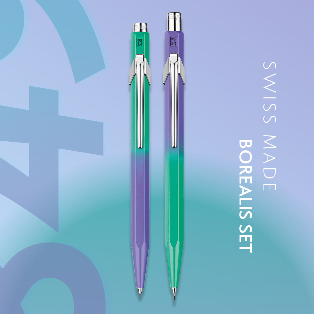 Caran d'Ache 849 Ballpoint Pen & 844 Mechanical Pencil 0.5mm Borealis Set