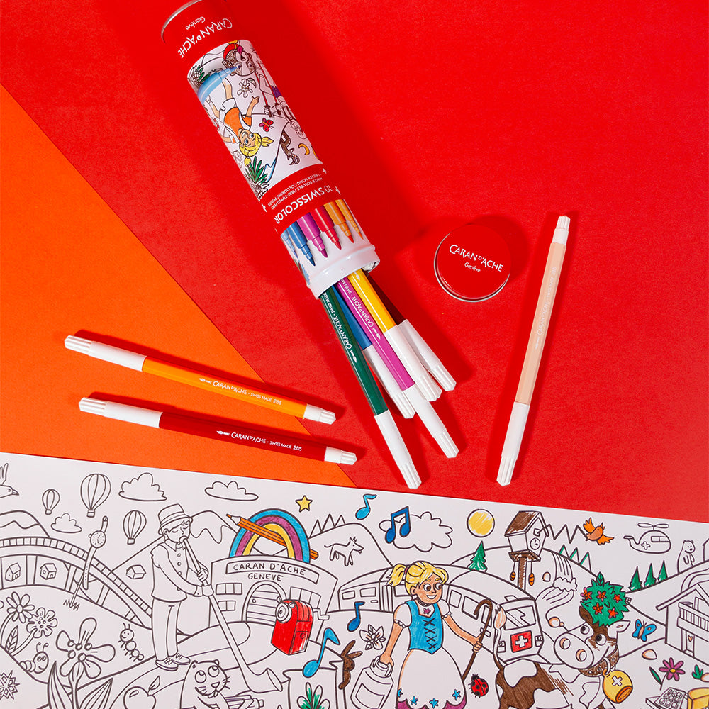 Caran d'Ache Swisscolor Fibre-Tipped Pens Tube of 10