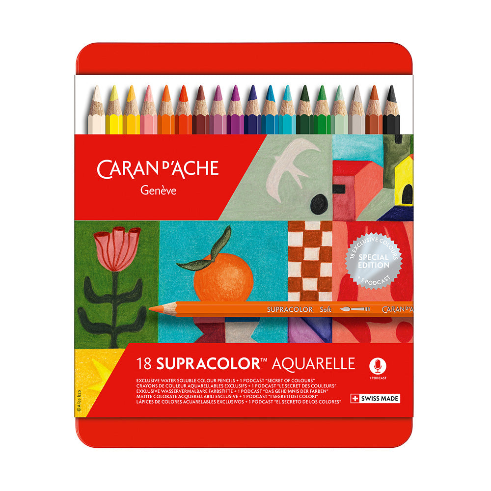 Caran d'Ache Supracolor Water-Soluble Pencils Eric Vitus Special Edition Set of 18