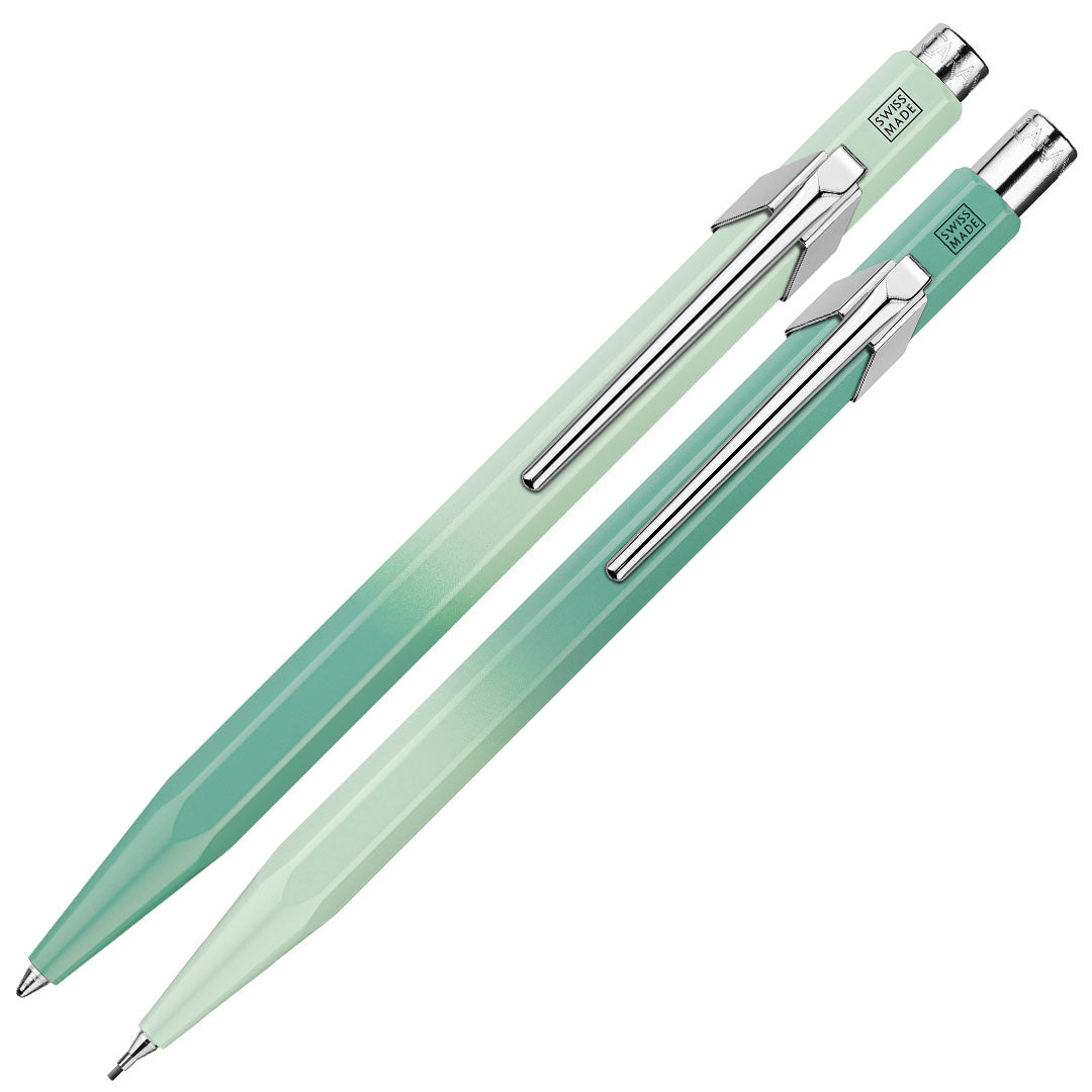 Caran d'Ache Special Edition 849 Ballpoint Pen & 844 Mechanical Pencil 0.5 mm Set Misty Forest