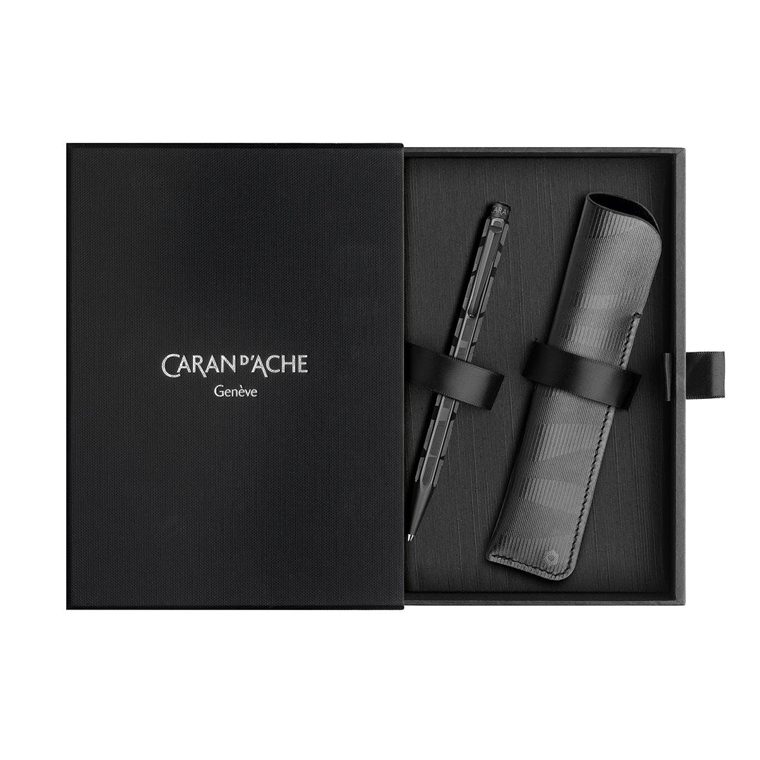 Caran d'Ache Ecridor Ballpoint Pen and Pen Case Black Lines