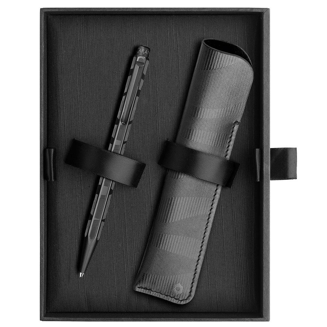 Caran d'Ache Ecridor Ballpoint Pen and Pen Case Black Lines