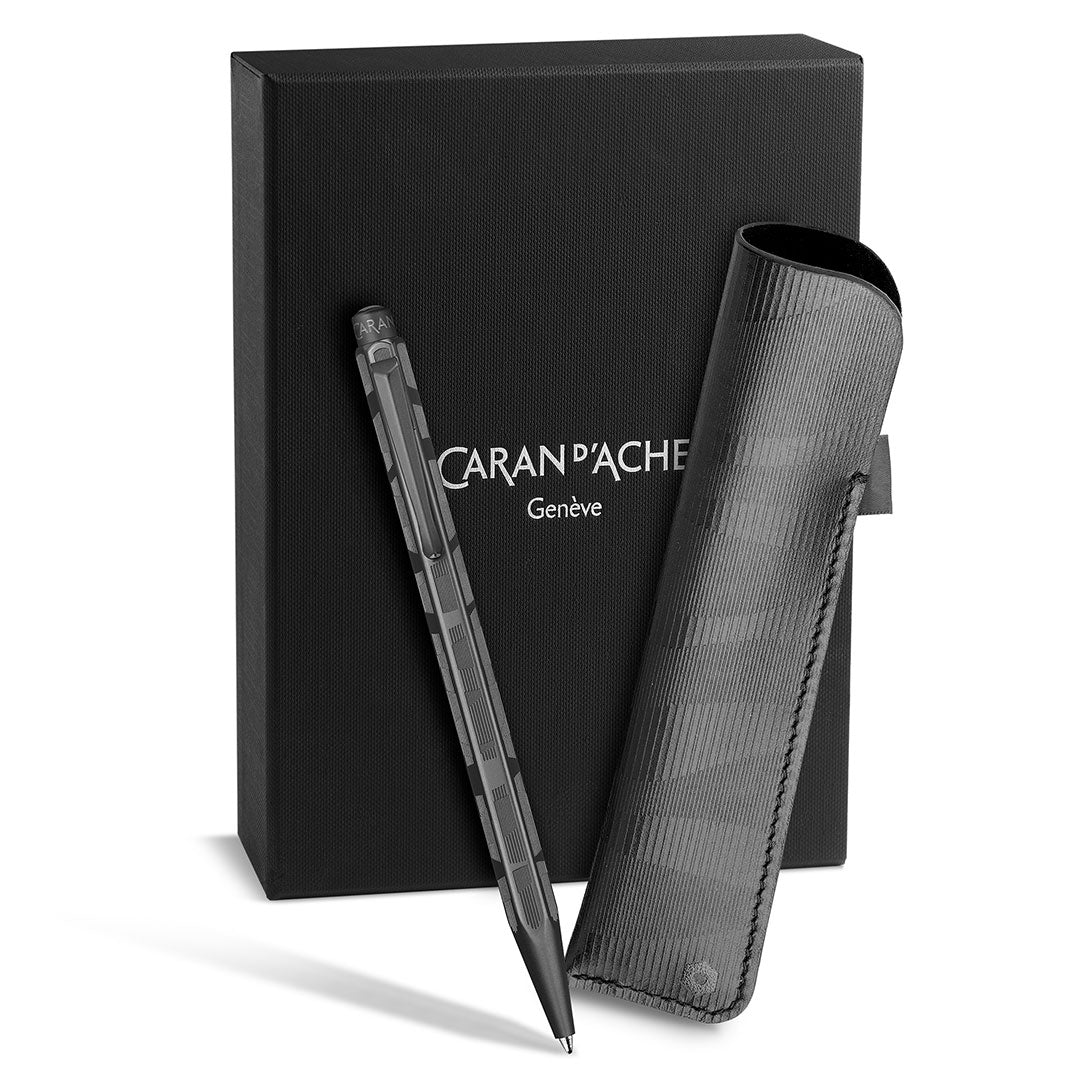 Caran d'Ache Ecridor Ballpoint Pen and Pen Case Black Lines