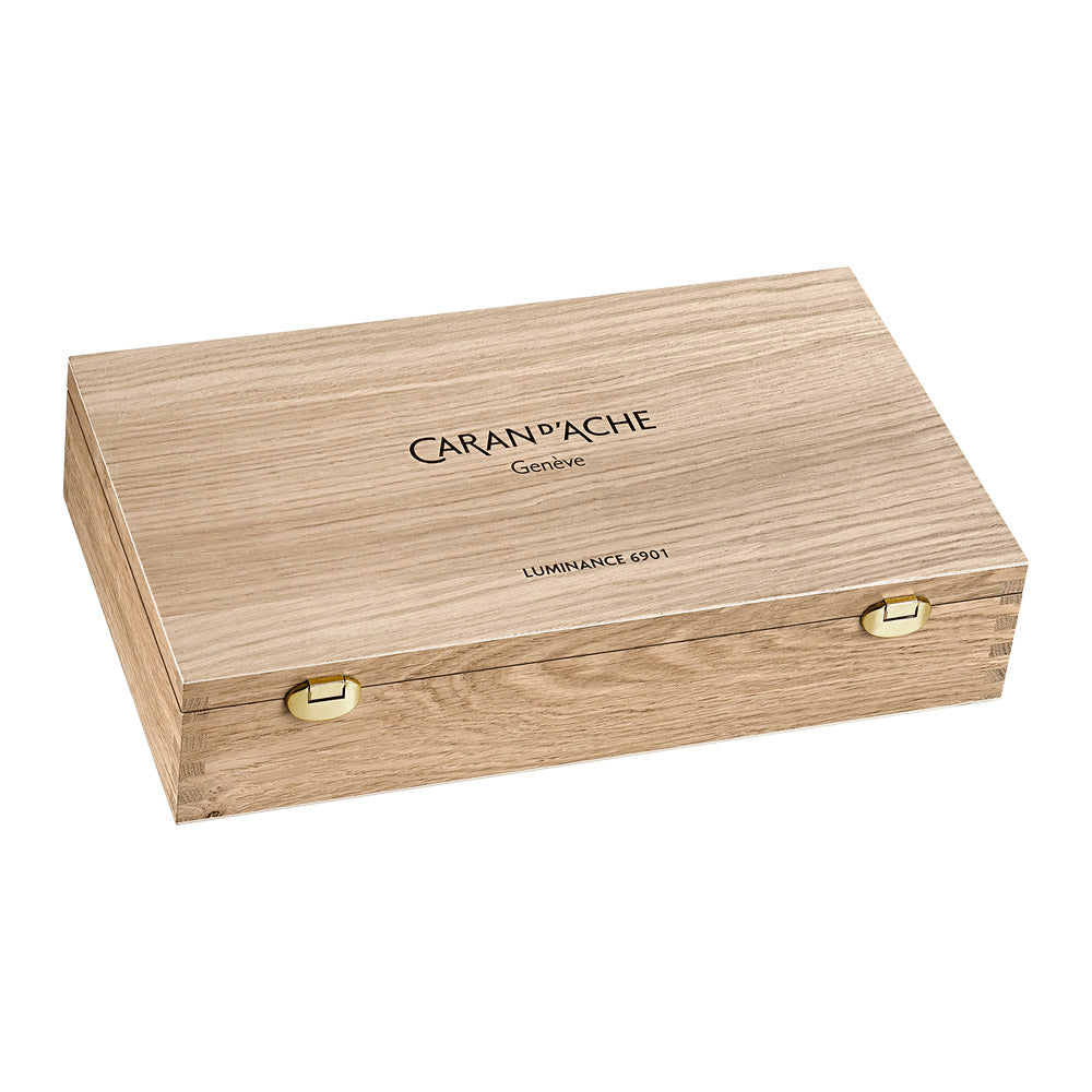 Caran d'Ache Luminance 6901 Luxury Wooden Box with 100 Pencil Set