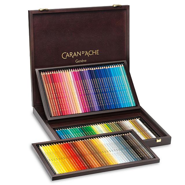 Caran d'Ache Supracolor Water Soluble Pencils Wooden Box of 120 Colours by Caran d'Ache at Cult Pens