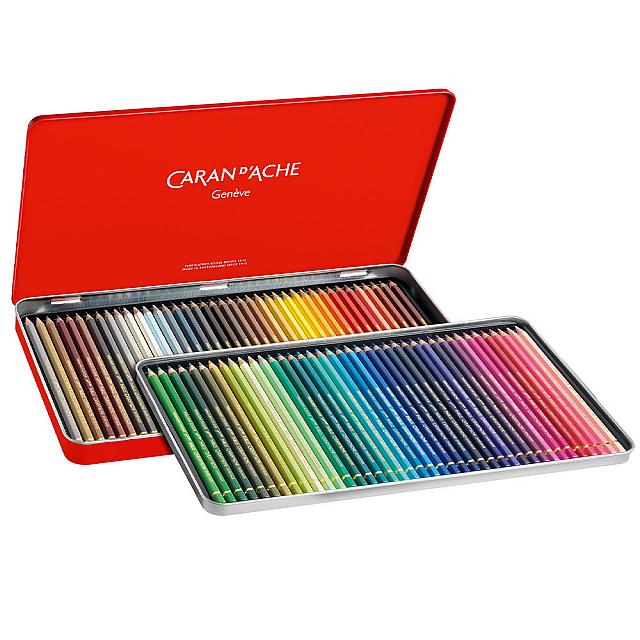 Caran d'Ache Pablo Artists Permanent Colour Pencil Assorted Tin of 80 by Caran d'Ache at Cult Pens