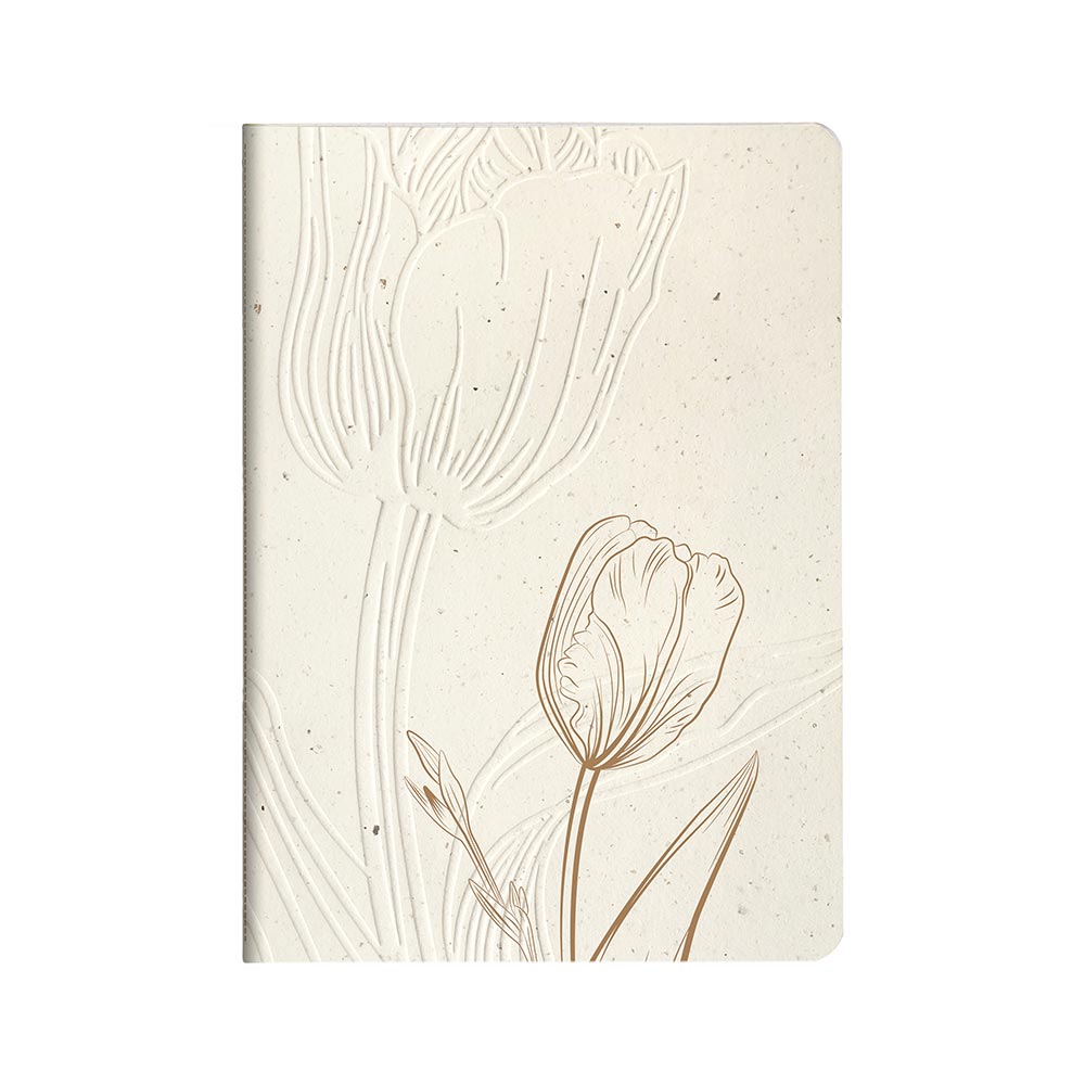 Clairefontaine Tulip Paper Stapled Notebook Sewn On Spine A5