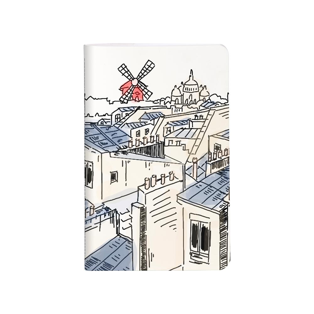 Clairefontaine Moulin Rouge Stapled Notebook Sewn On Spine 75x12cm