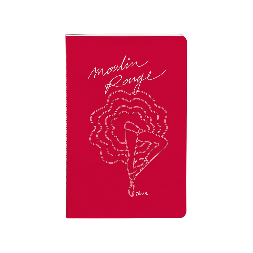 Clairefontaine Moulin Rouge Stapled Notebook Sewn On Spine 11x17cm