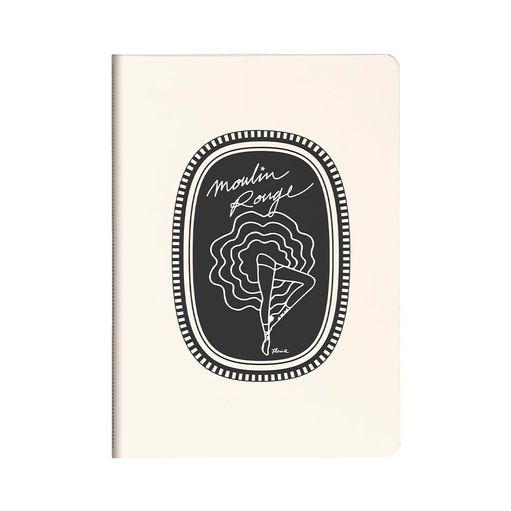 Clairefontaine Moulin Rouge Stapled Notebook Sewn On Spine A5