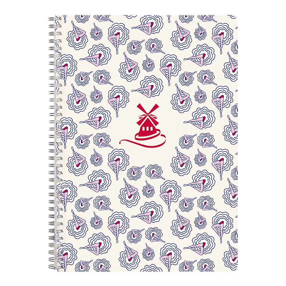 Clairefontaine Moulin Rouge Wirebound Notebook A4