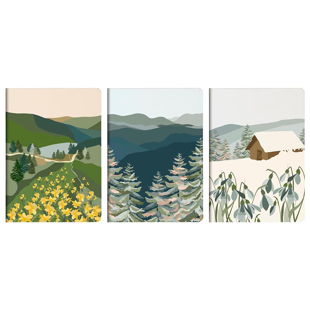 Clairefontaine La Vie En Vosges Stapled Notebook Sewn On Spine A5 Assorted