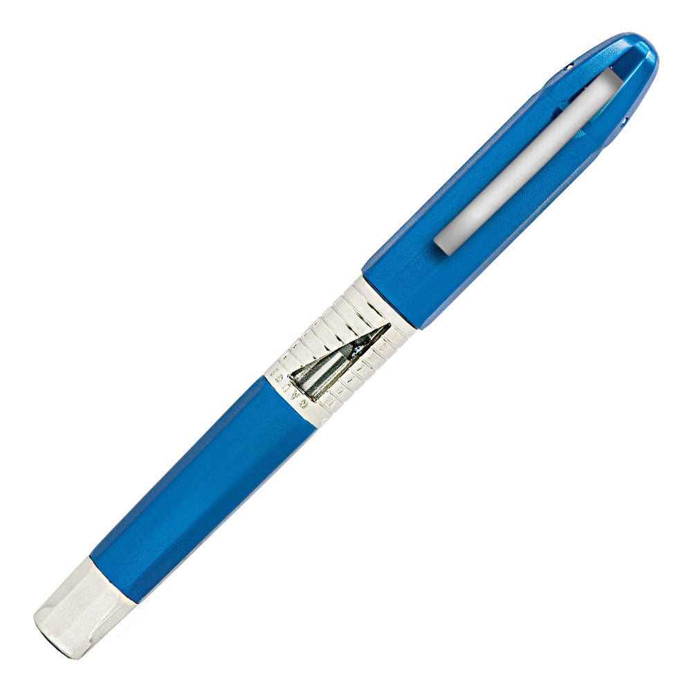 Conklin Nozac Classic Fountain Pen 125th Anniversary Edition Blue with Chrome Trim by Conklin at Cult Pens