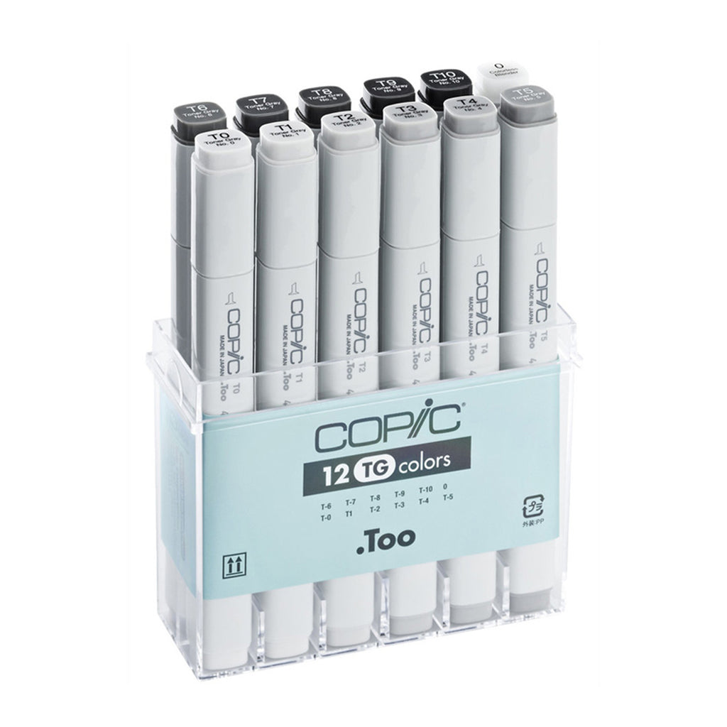 Copic Classic Marker Set of 12 Toner Grey by Copic at Cult Pens