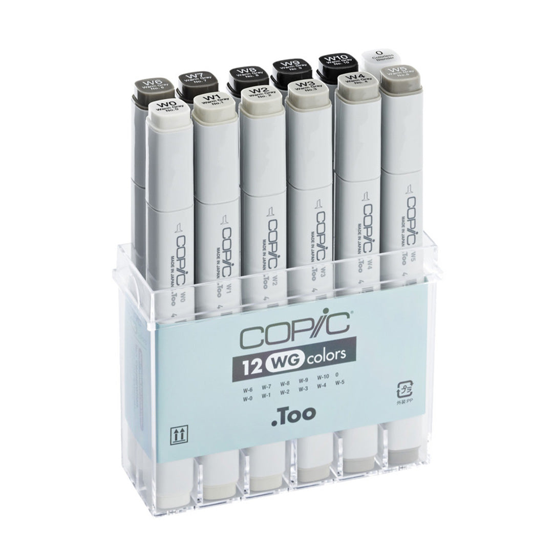 Copic Classic Marker Set of 12 Warm Grey by Copic at Cult Pens