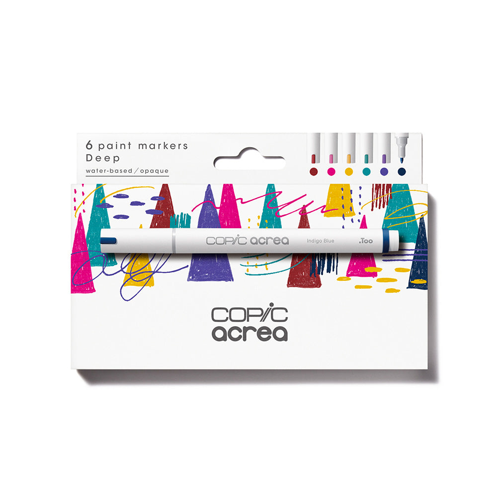 Copic Acrea Paint Marker Set of 6 Deep Colours