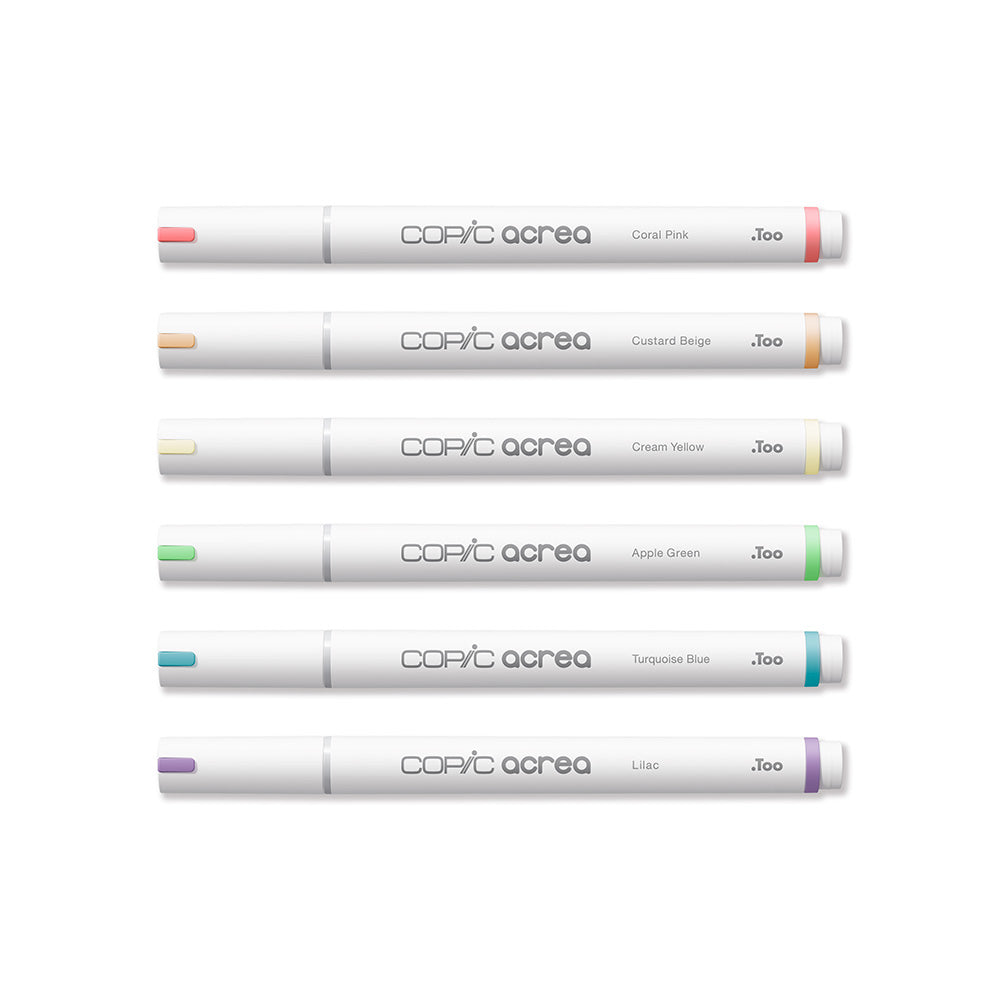 Copic Acrea Paint Marker Set of 6 Light Colours