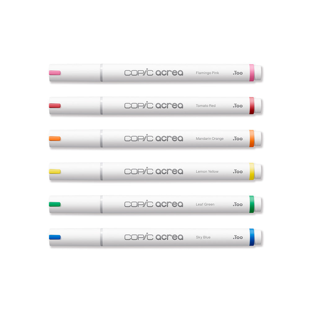 Copic Acrea Paint Marker Set of 6 Vivid Colours